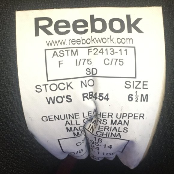 Reebok Anomar Work Safety Shoes RB454 6.5M NEW - Picture 14 of 14